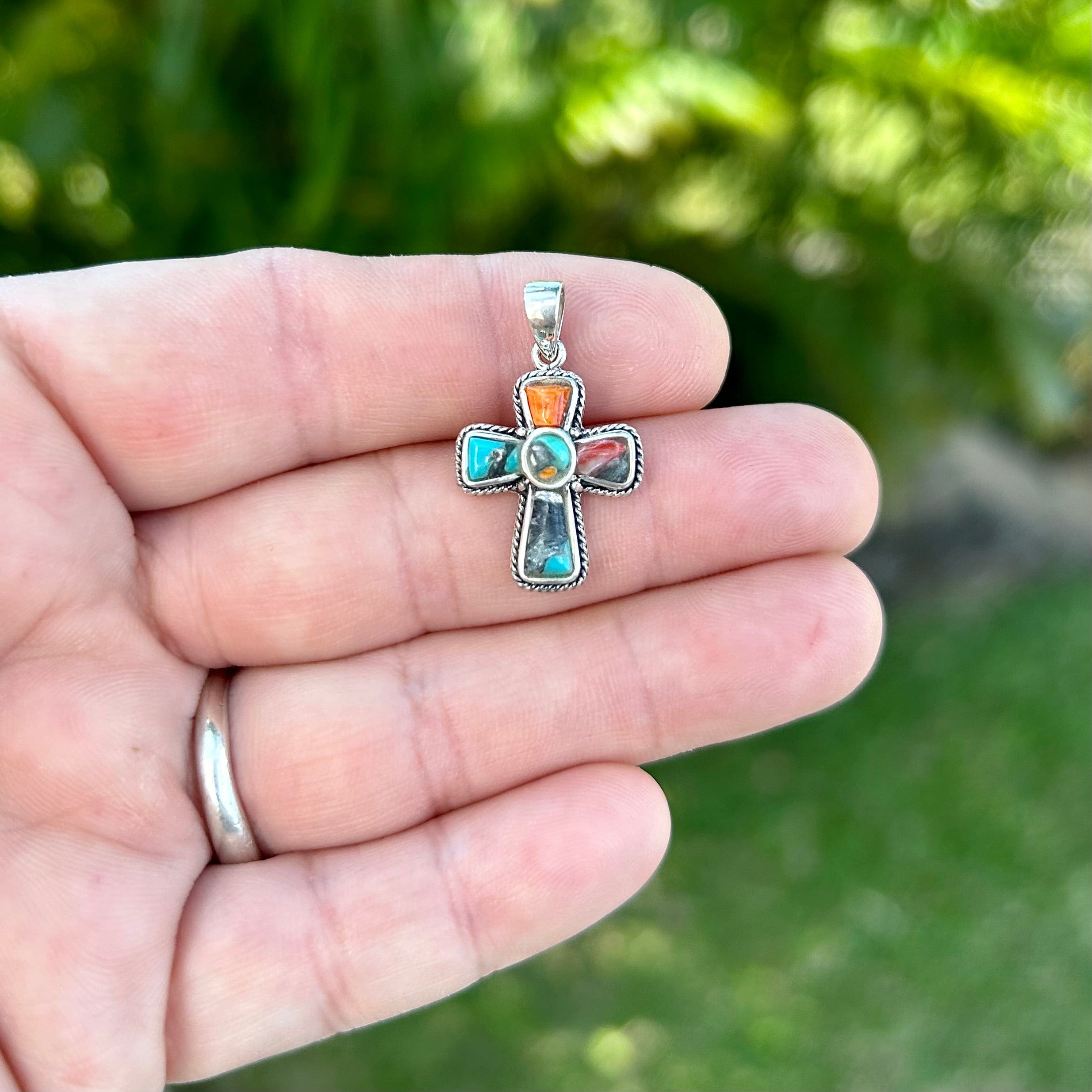 Lālani Black Coral Composite Cross Pendant | Whaler's Locker