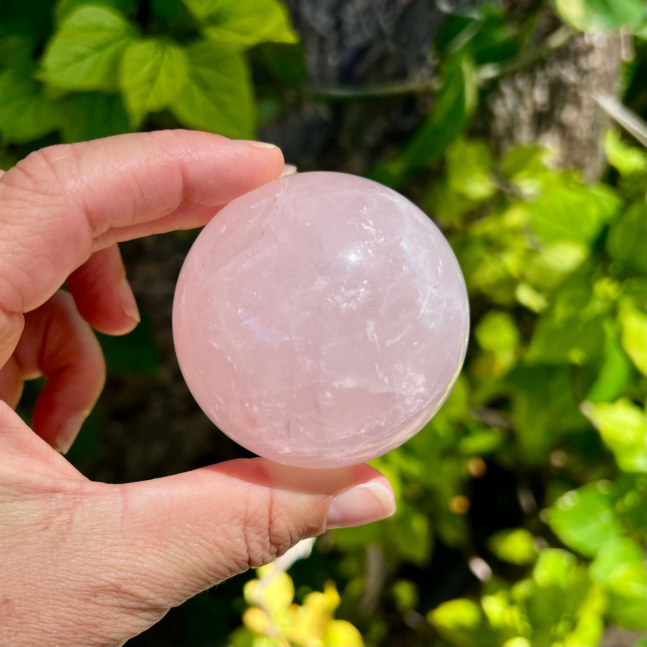 Polished Rose Quartz Sphere