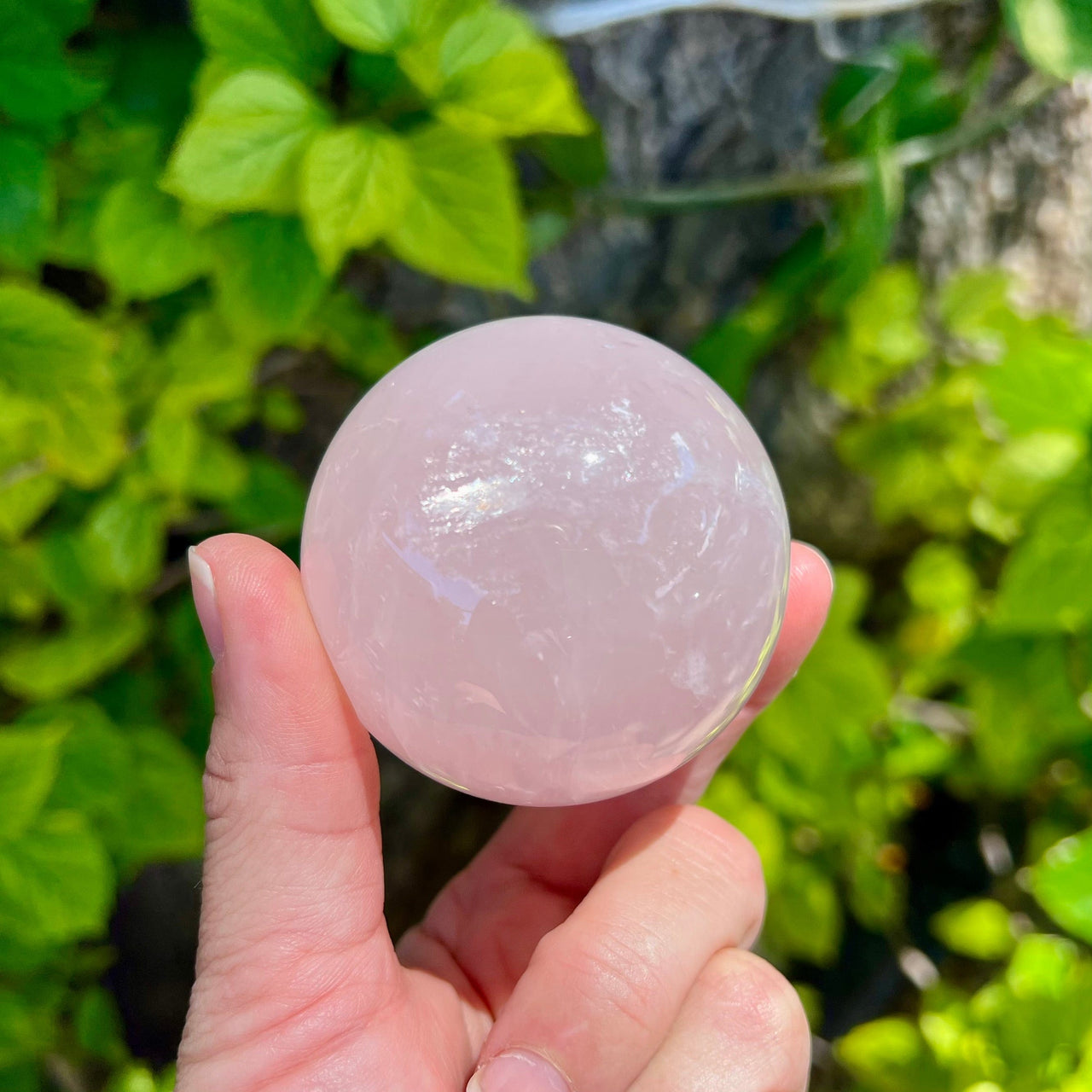 Polished Rose Quartz Sphere