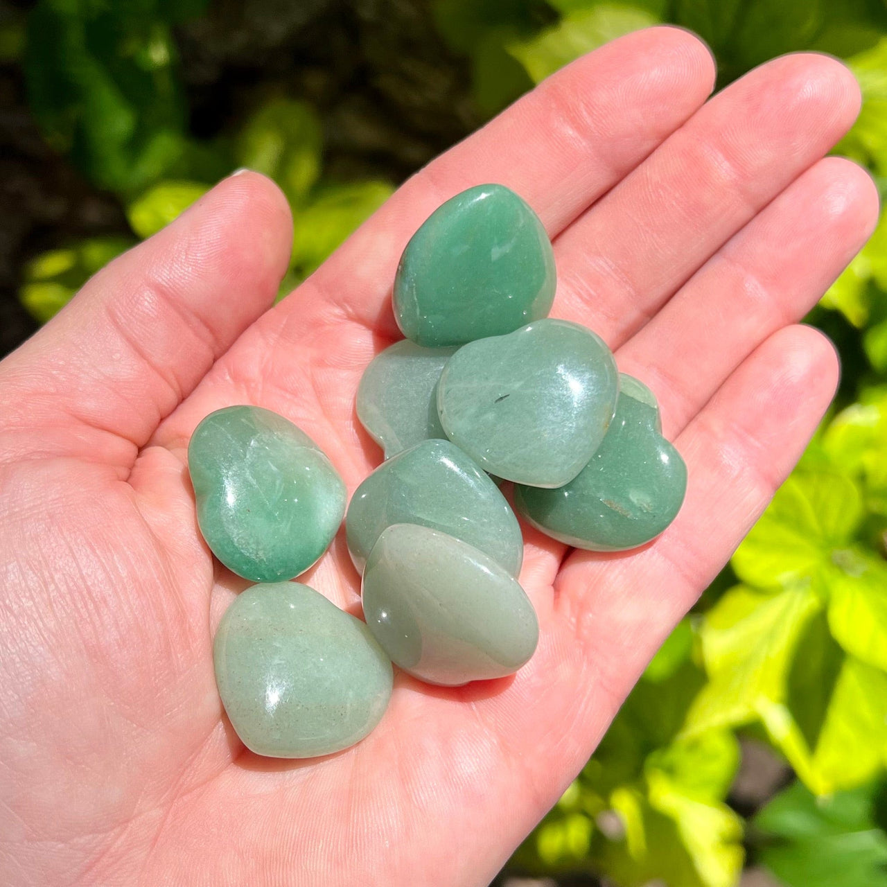 Green Aventurine Mini Hearts