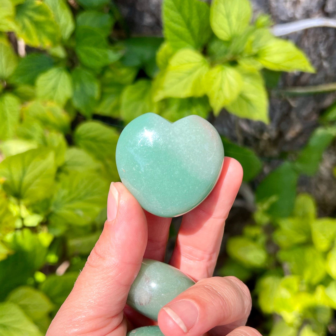 Green Aventurine Puffed Heart