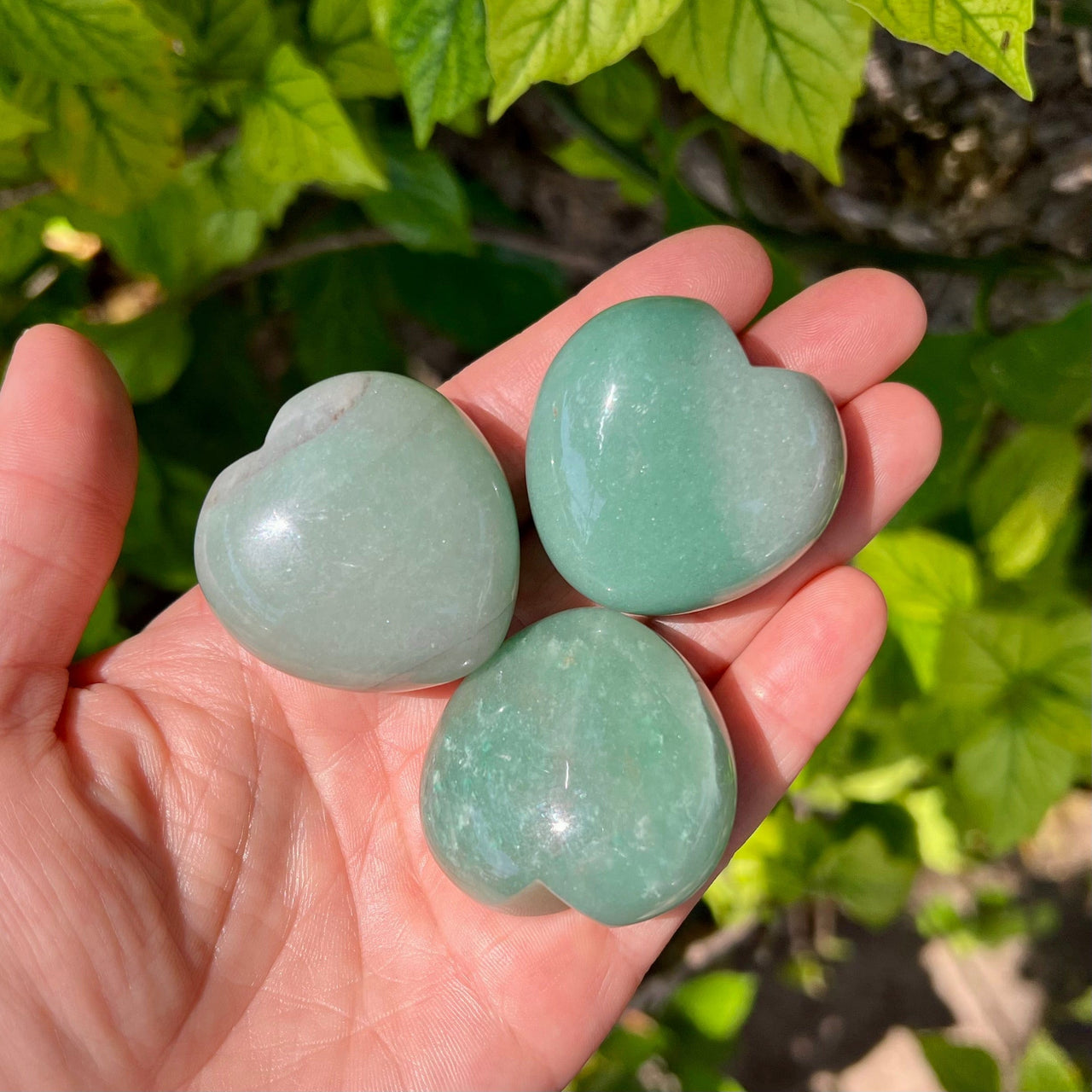 Green Aventurine Puffed Heart