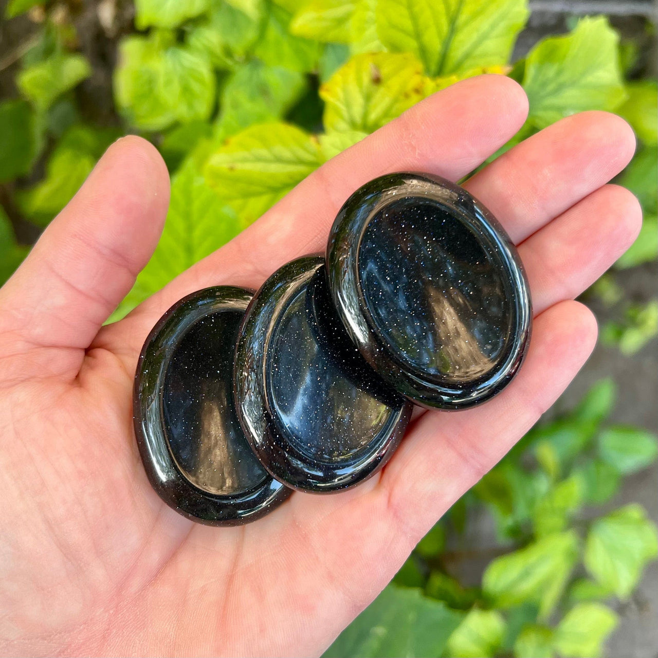 Blue Goldstone Worry Stones