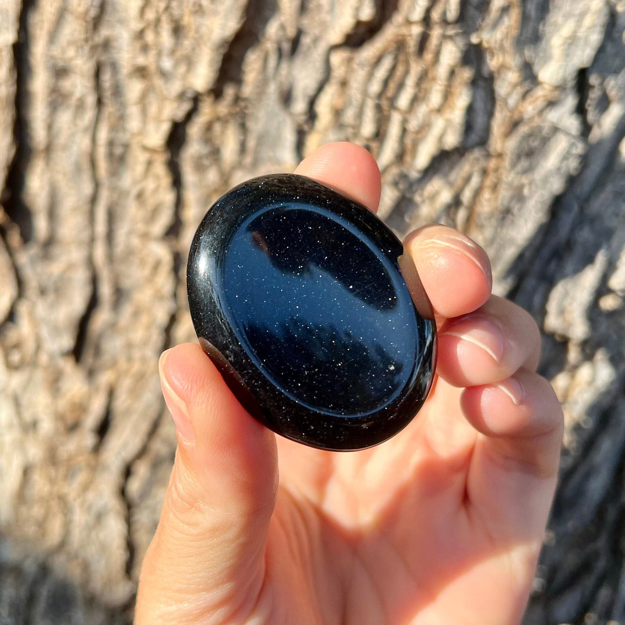 Blue Goldstone Worry Stones