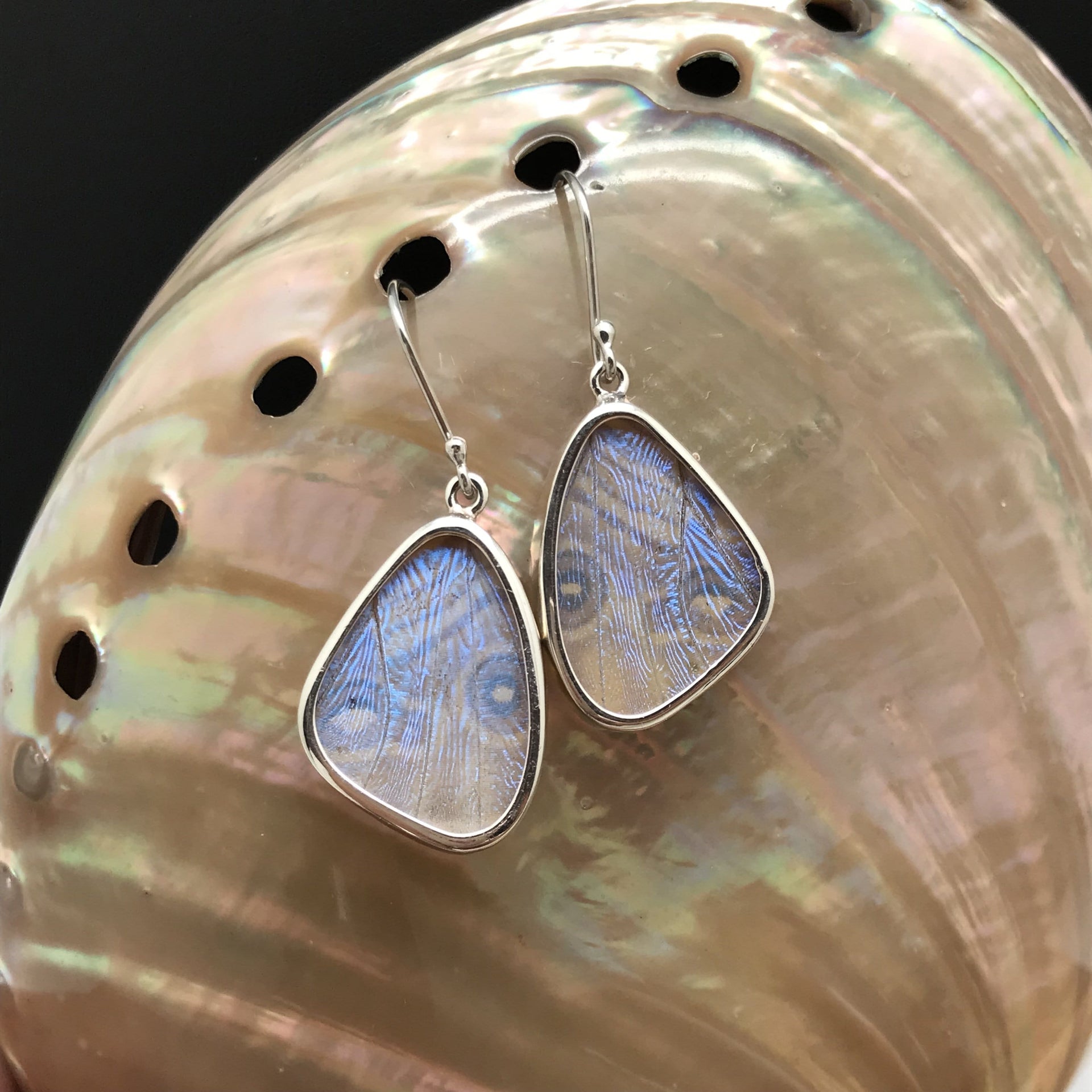 butterfly, butterfly jewelry, butterfly wings, sterling silver, earrings