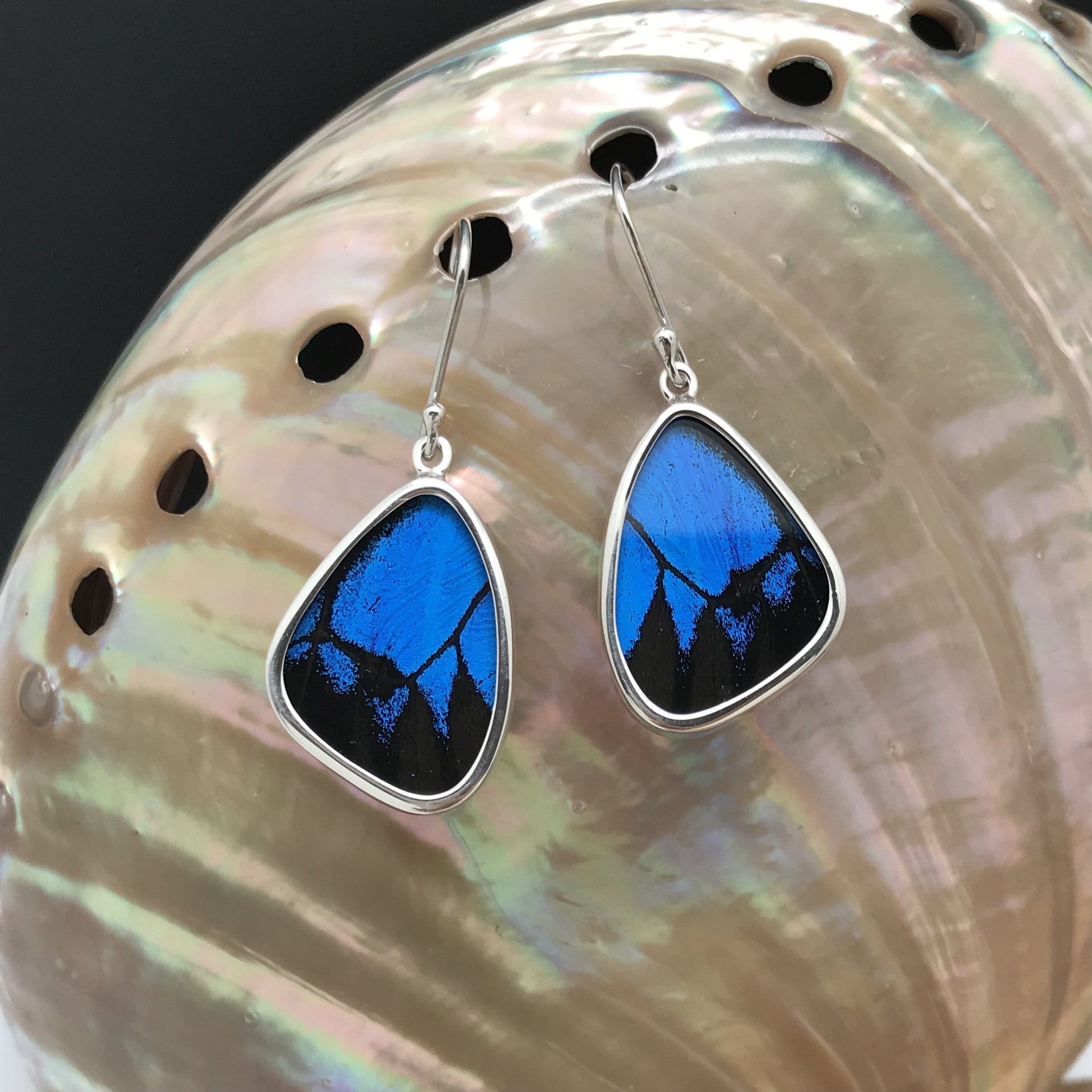 butterfly, butterfly jewelry, butterfly wings, sterling silver, earrings