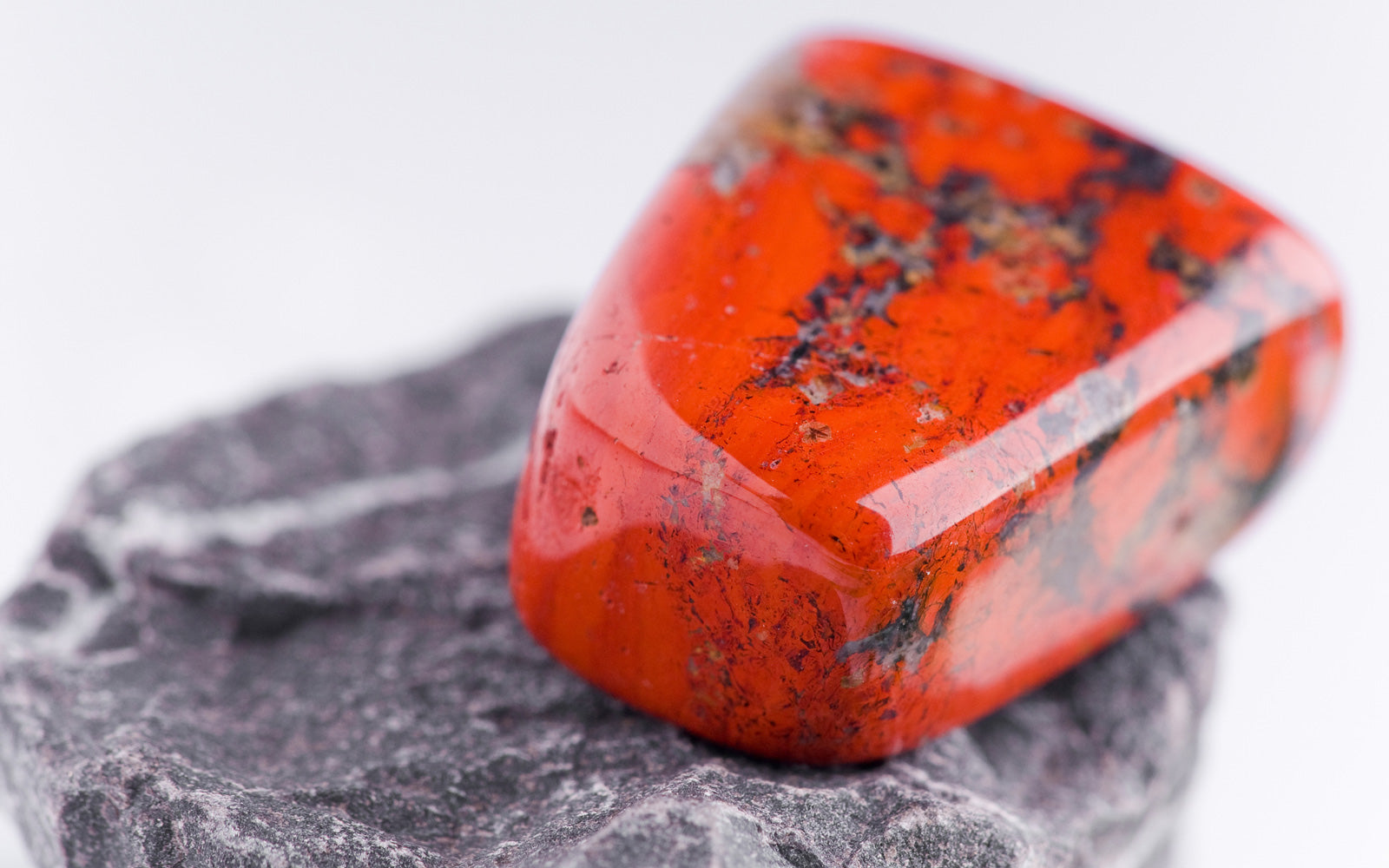 Red Jasper Stone on Top of Rock