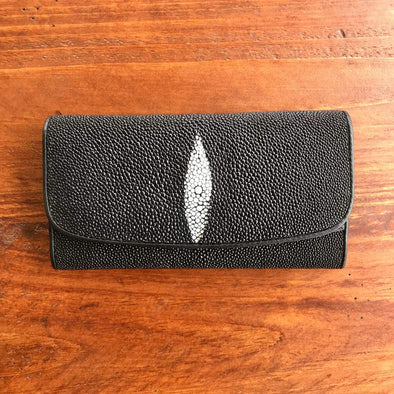 Stingray Leather Clutch Wallet