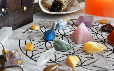 Collection of healing crystals