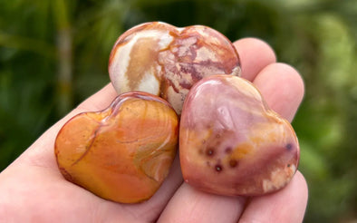 Polychromatic Jasper Heart Stones