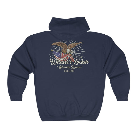 Super Cool Whaler's Locker Eagle Zip Hoodie