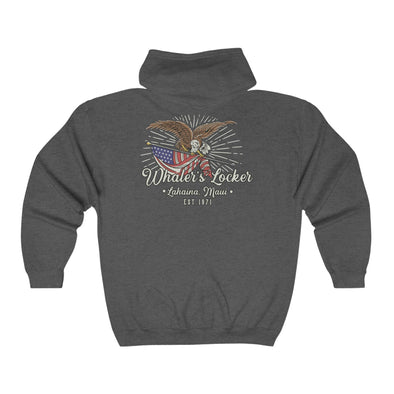 Super Cool Whaler's Locker Eagle Zip Hoodie