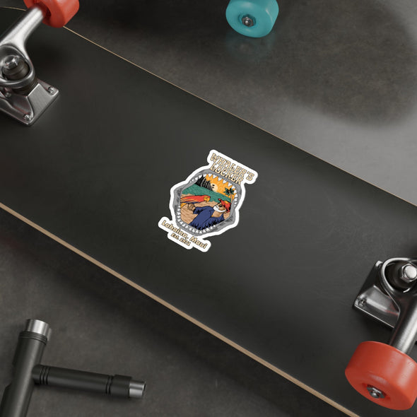 Lahaina, Maui Whaler's Locker Vinyl Sticker on Skateboard