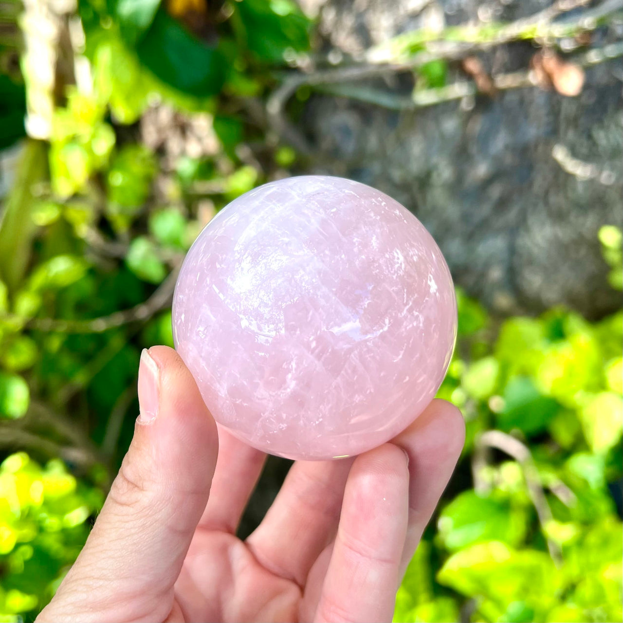 Polished Rose Quartz Sphere
