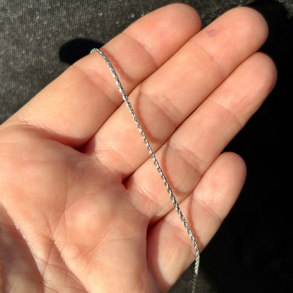 Detail of Parisian Wheat Sterling Silver Chain