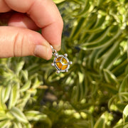 Honey Baltic Amber Sea Turtle Pendant