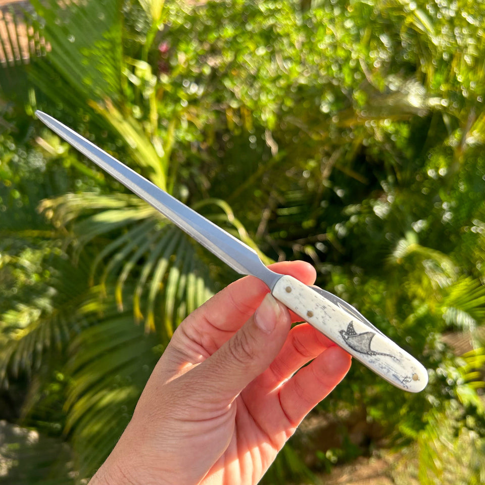 Derek Fine Scrimshaw Letter Opener