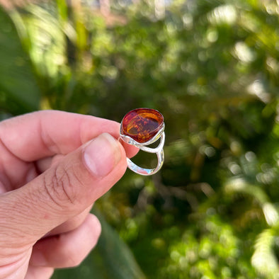 Simple Baltic Amber Ring