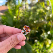 Simple Oval Baltic Amber Ring