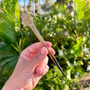 Hand Carved Flora Rose Bud Hair Stick