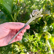 Hand Carved Flora Cherry Blossom Hair Stick