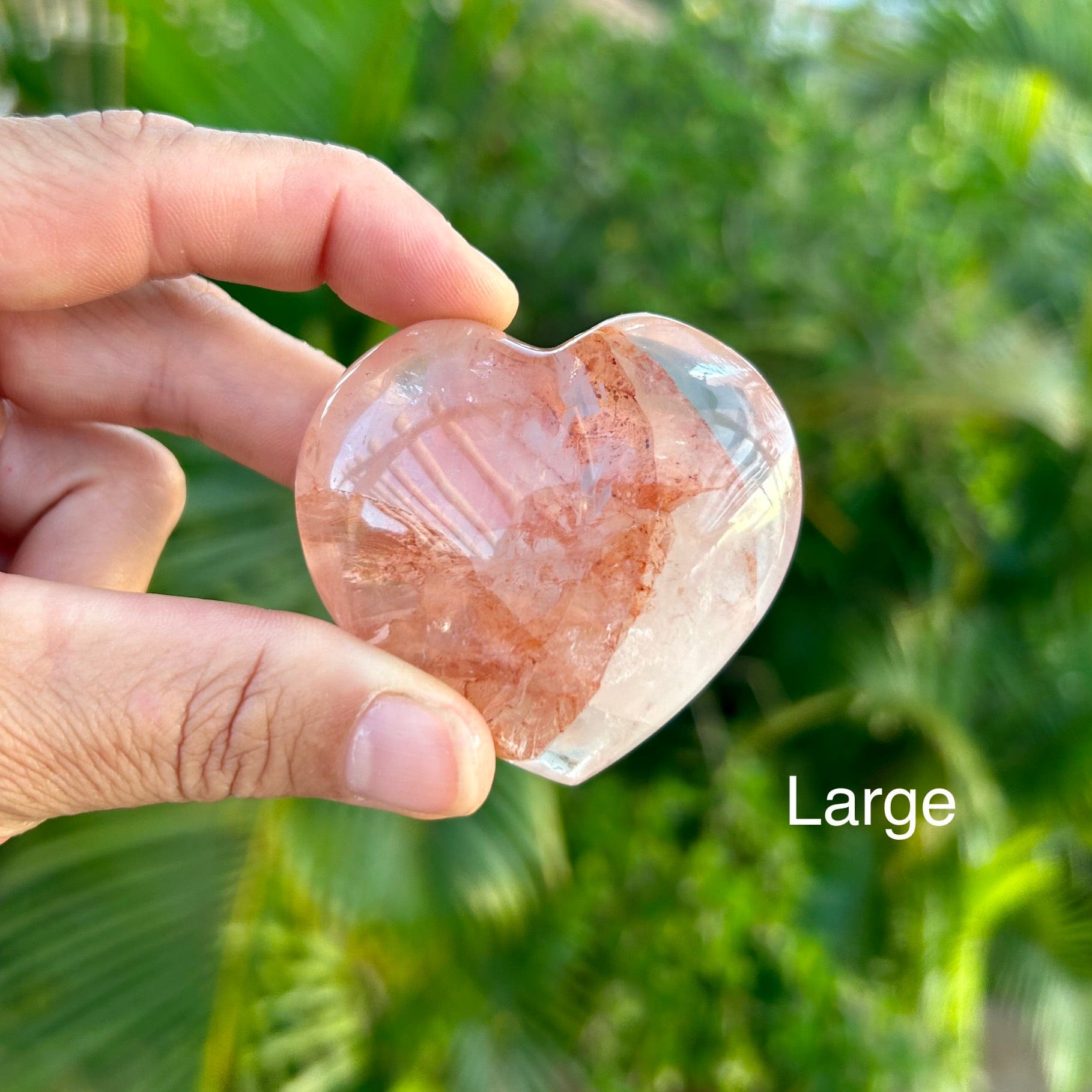 Hematoid Quartz Heart Stone Healing Crystal