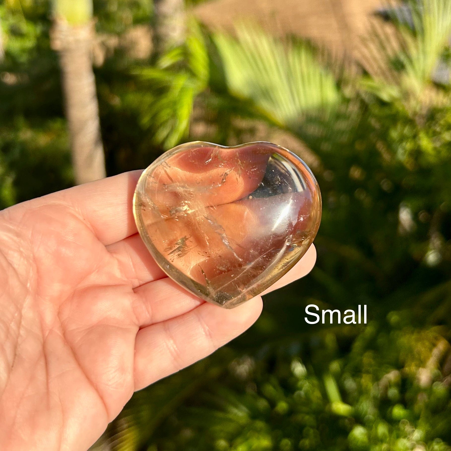 Small Smoky Quartz Heart Stone