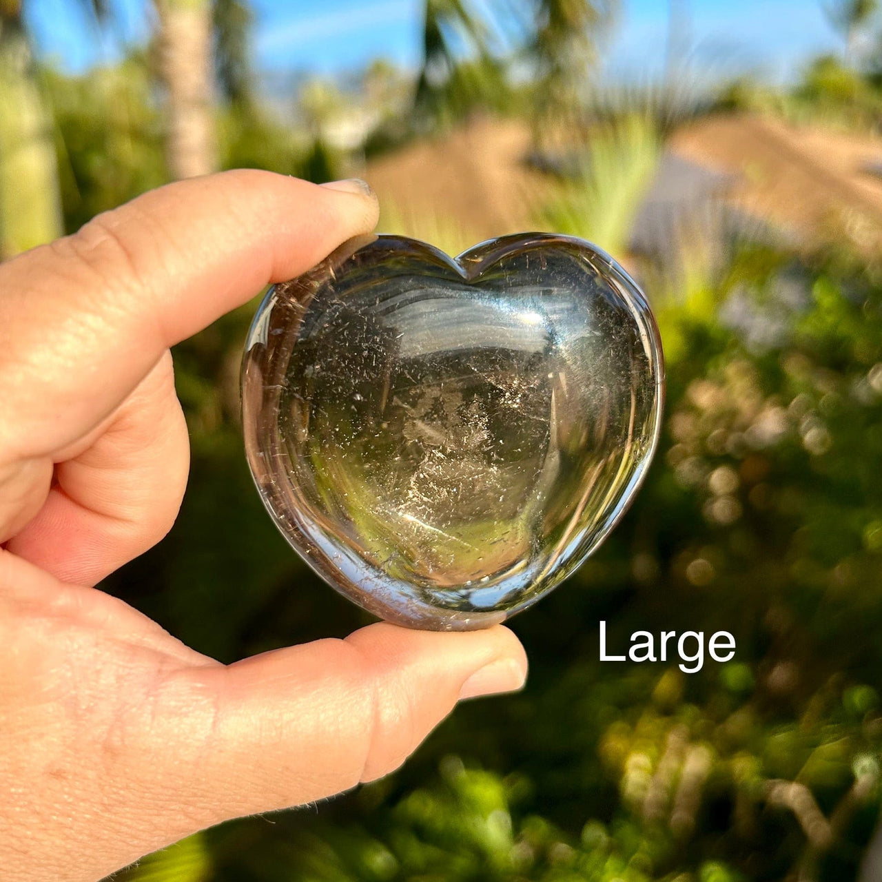 Large Smoky Quartz Heart Stone