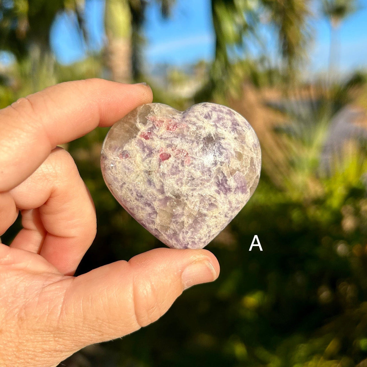 Lepidolite Heart healing Stone