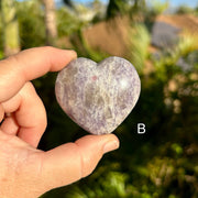 Lepidolite Heart Stone healing crystal