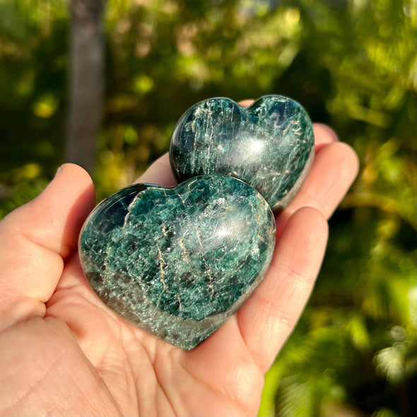 Apatite Heart Stones in Large and Small