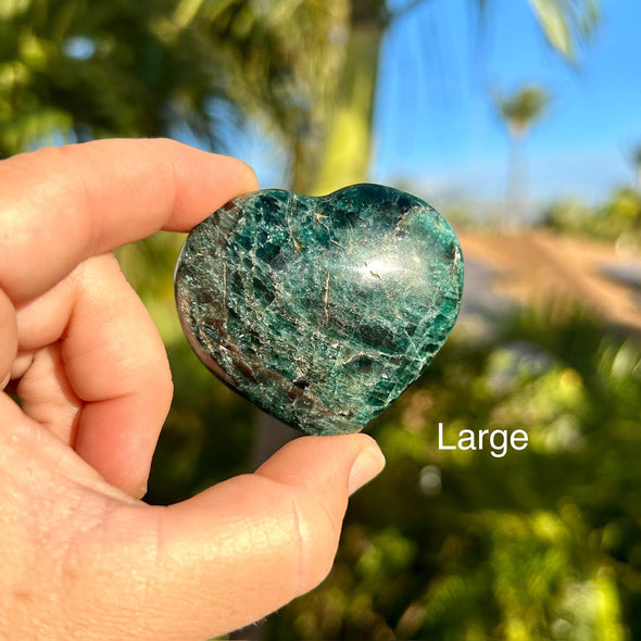 Large Apatite Heart Stone