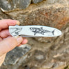 Pete Lange Scrimshaw Kershaw Leek Pocket Knife- Shark