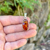 Honey Small Baltic Amber Sterling Silver Pendant