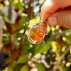 Unique Sterling Silver Pendant with Honey Baltic Amber