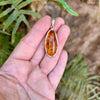 Bright Honey Baltic Amber Pendant Set in Sterling Silver