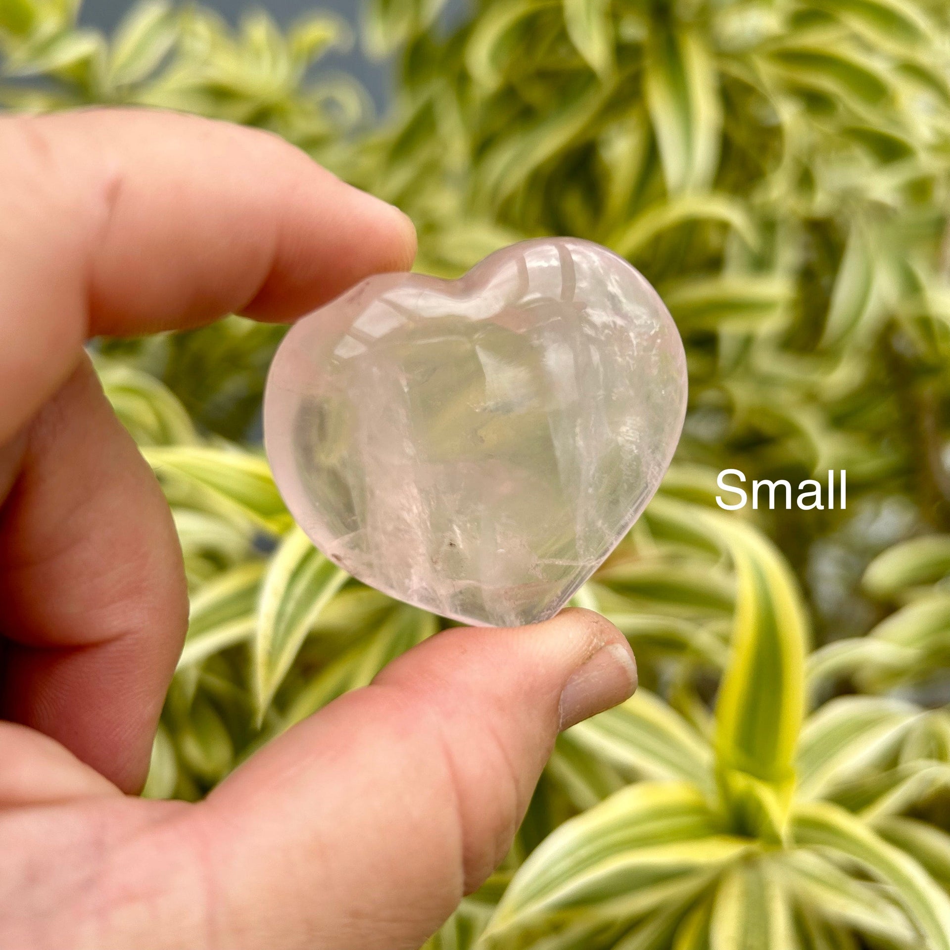 Polished Rose Quartz Heart Healing Crystal