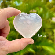 Polished Rose Quartz Heart Healing Stone