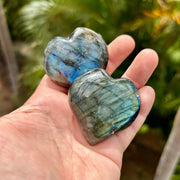 Polished Labradorite Heart Healing Stones