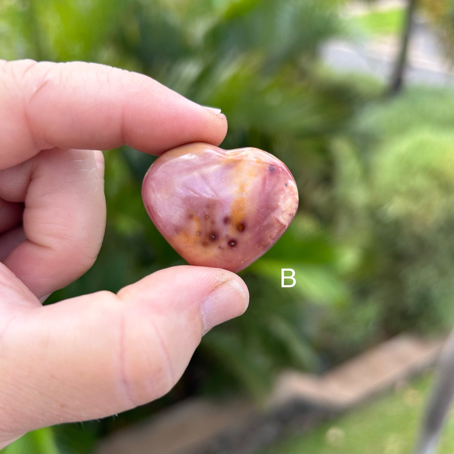 Polychrome Jasper Heart to promote happiness