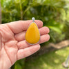 Butterscotch Baltic Amber Set in Engraved Sterling Silver Pendant