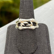 Sterling silver Leafy Bamboo Band Ring