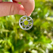 Hand crafted Maui Sun Pendant in Sterling Silver by CiCi Maui Designs