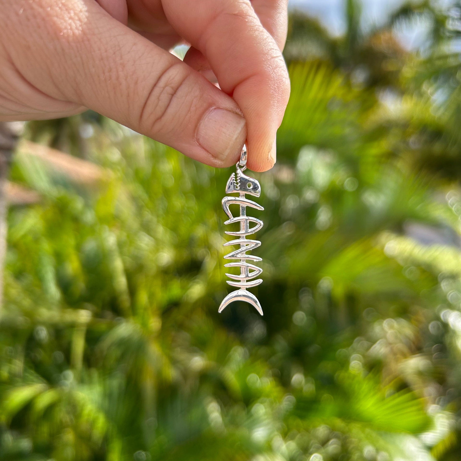 Island Style Lanai Fishbone Pendant by CiCi Maui Designs