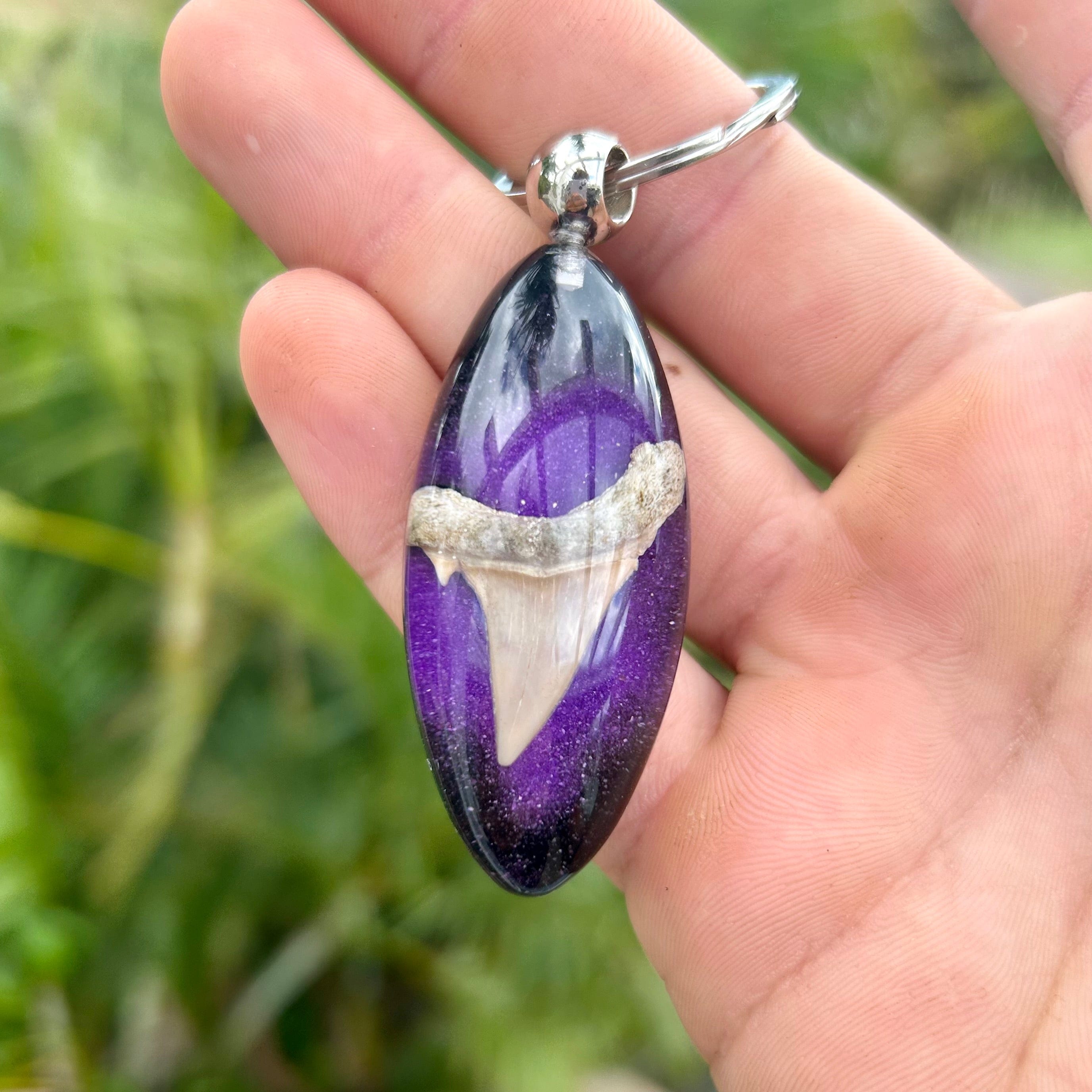 Shark Tooth Surfboard Shaped Keychain | Whaler's Locker