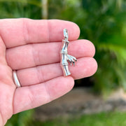 Sterling Silver Leafy Bamboo Pendant