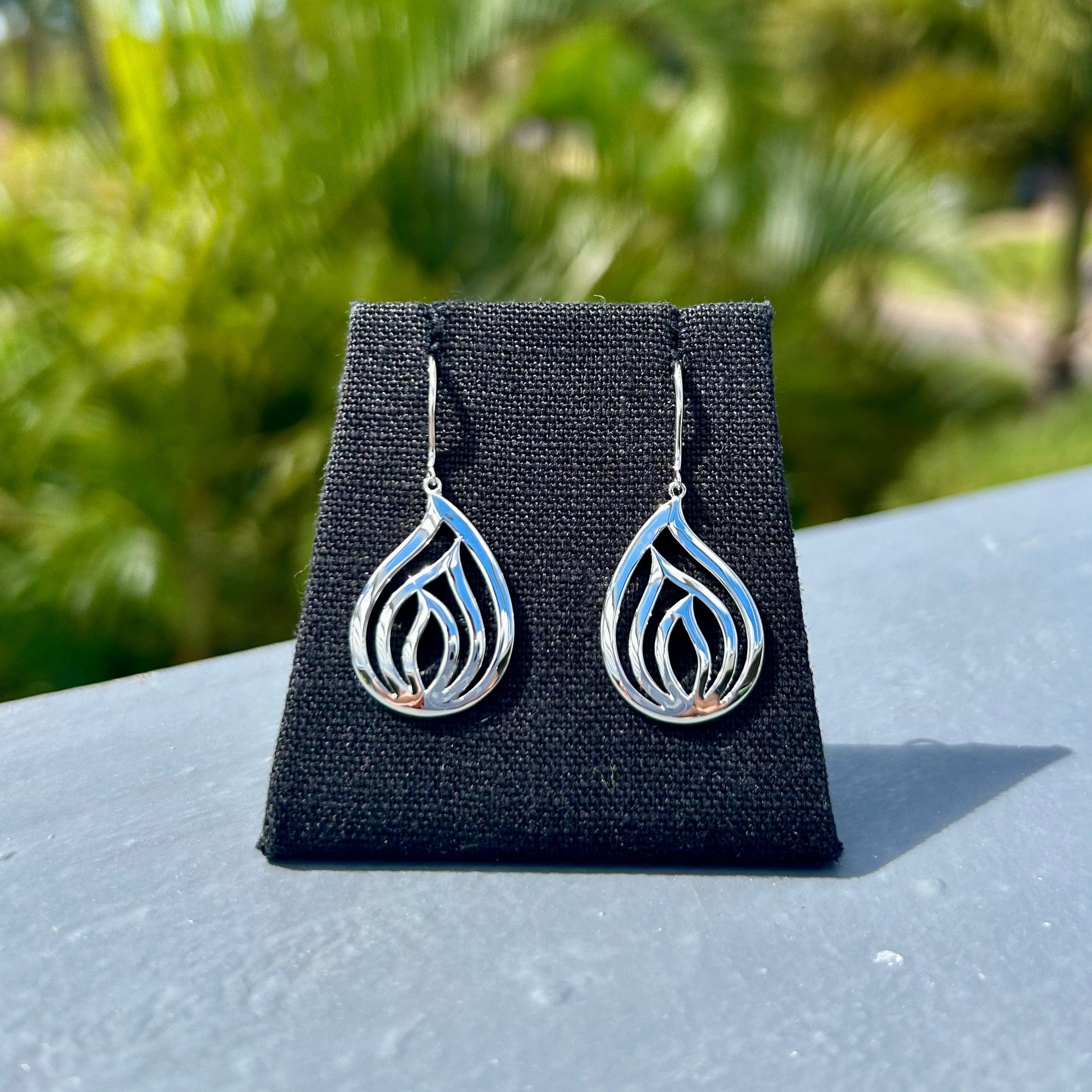 Pele's Tears Earrings in Sterling Silver