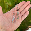 Sterling Silver Hawaiian Island Chain Dangle Earrings