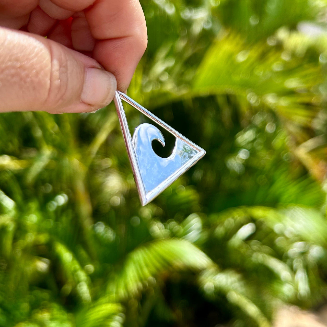 CiCi Maui Designs Maui Wave Triangle Pendant in Sterling Silver