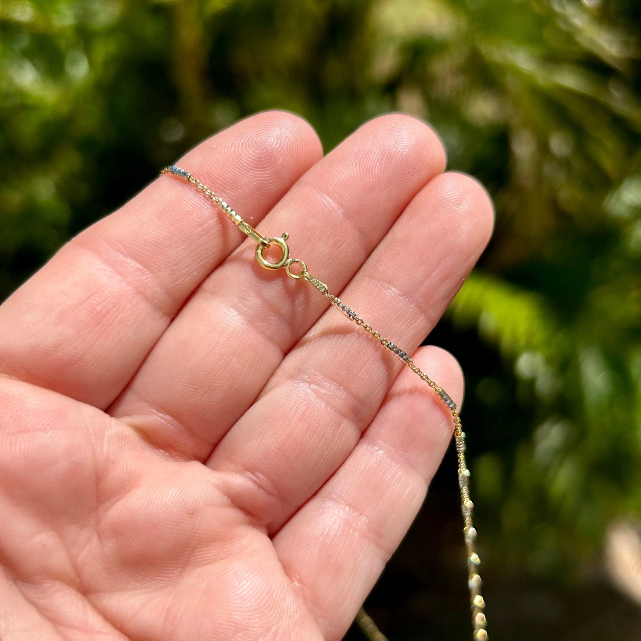 Two-Tone Sterling Silver Chain with 14kt Gold Plate